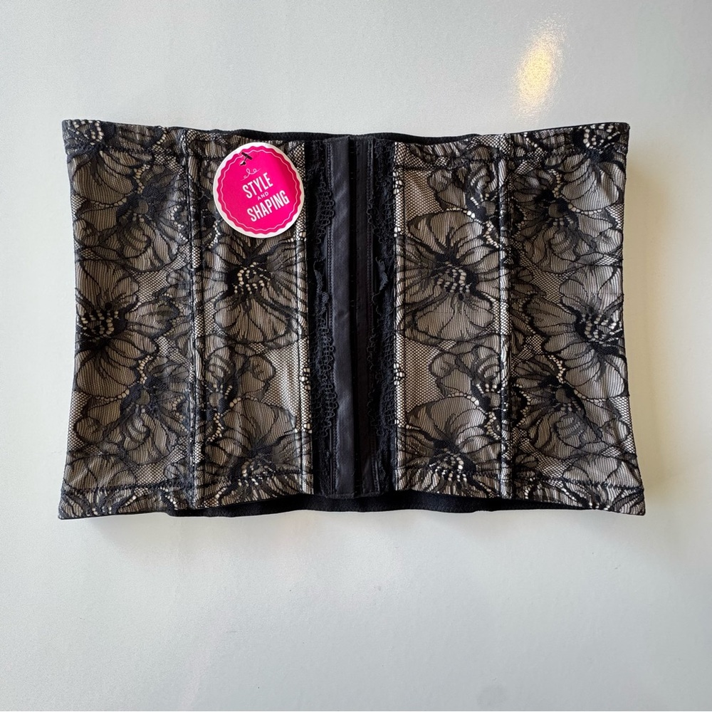 Maidenform Firm-Control Lace Waist Cincher Shapewear 3XL NEW with Tags Black